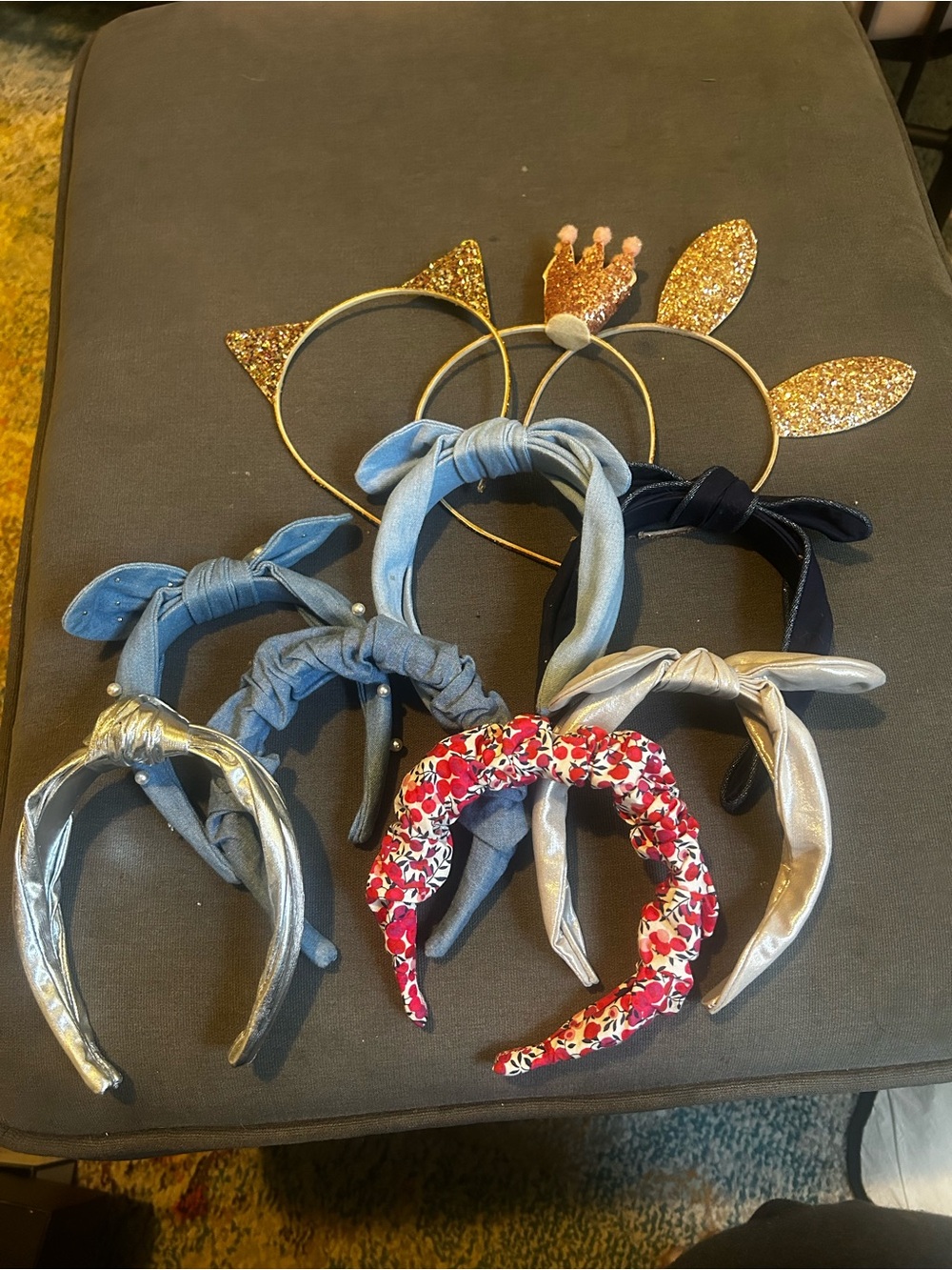 Crewcuts Girls Headband Set with Gold Glitter Accents and Mixed Colors